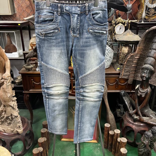 발망(Balmain)바이커 데님 팬츠