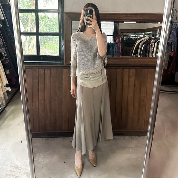 FRAY I.D. flow flare skirt