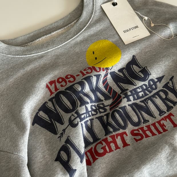 [4] 캐피탈 30 플리스 크루 스웨트셔츠 그레이