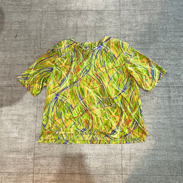 일본빈티지 Missel 올드스쿨아메카지 드로잉 반팔티셔츠