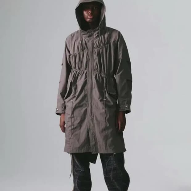 나체 셔링 필드 코트 머드브라운