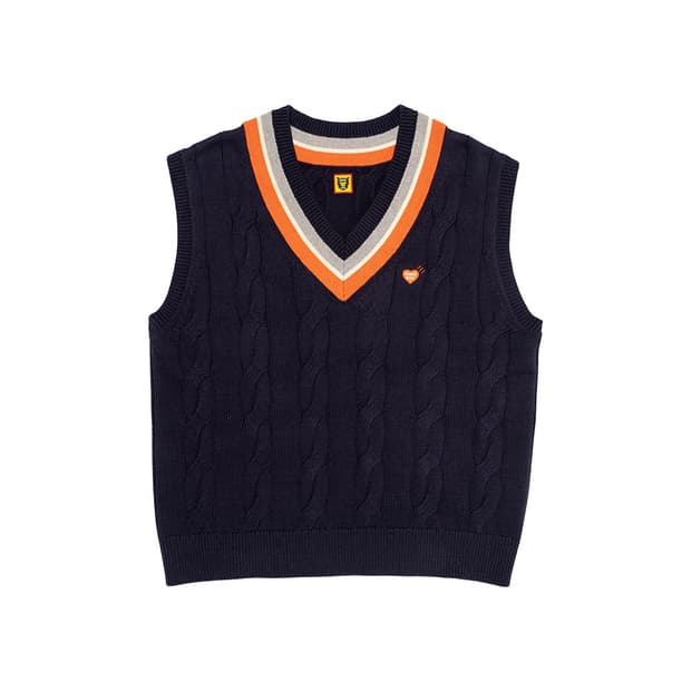 휴먼 메이드 니트 베스트 네이비 L HM27CS040