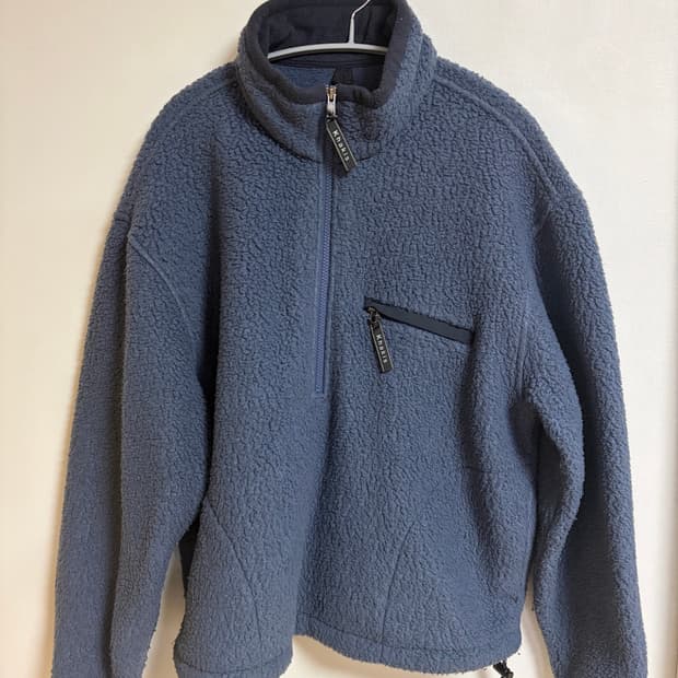 [S]카키스 쉐르파 하프 집 풀오버 네이비