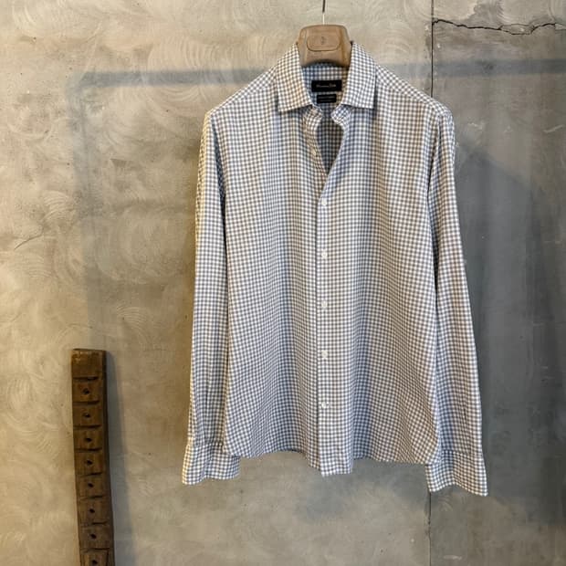 마시모두티 깅엄체크 셔츠 100