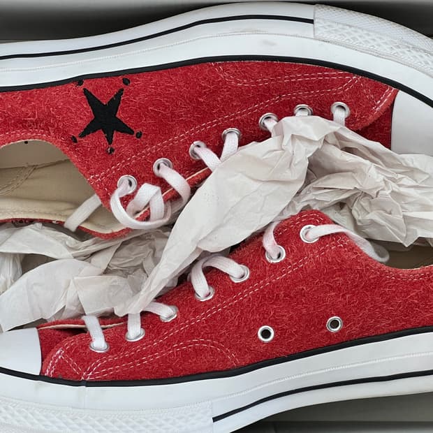컨버스 x 스투시 척 70 로우 포피 레드 290
