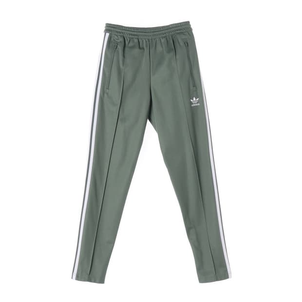 ADIDAS 사이드 삼선 카키 트랙 팬츠 S