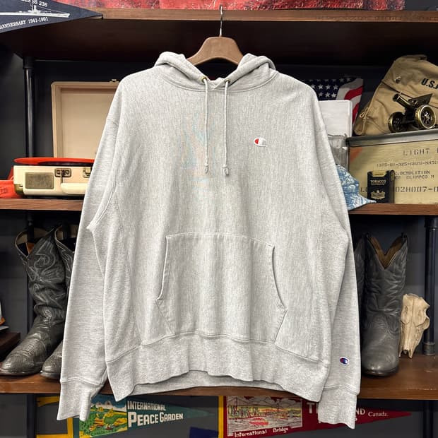 00s 챔피온 리버스위브 스몰로고 헤비코튼 후드티 N1218