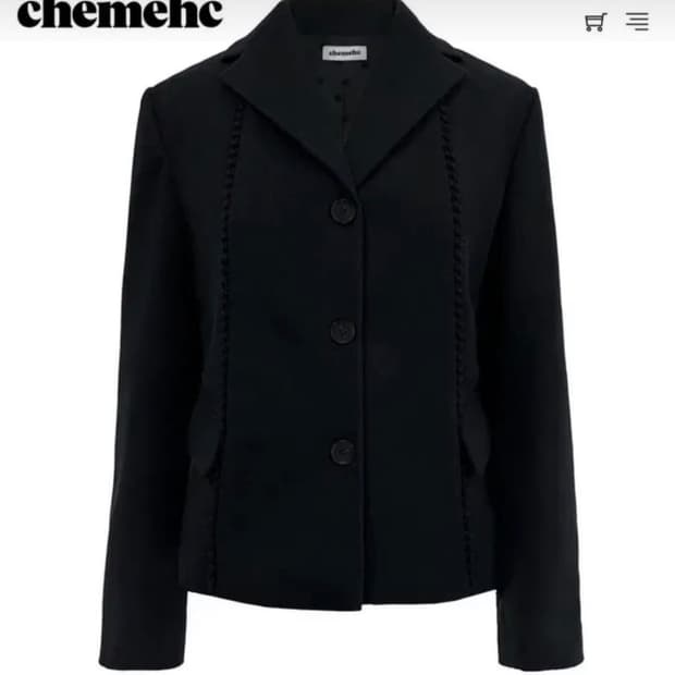 체메씨 폼보우 리본 자켓