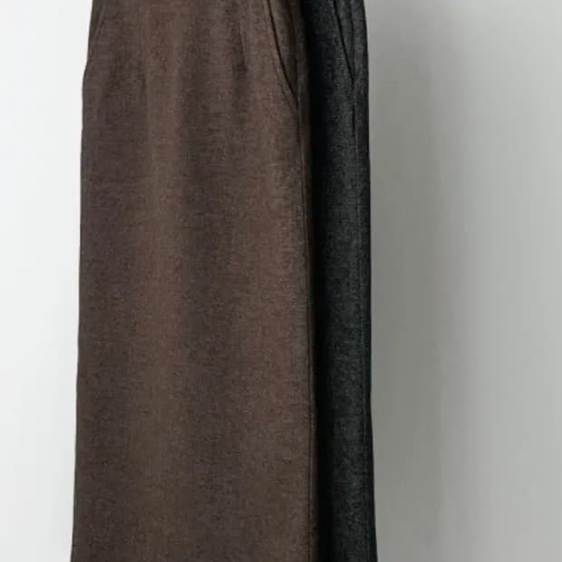 베지터블 트윌 롱 스커트 브라운 s