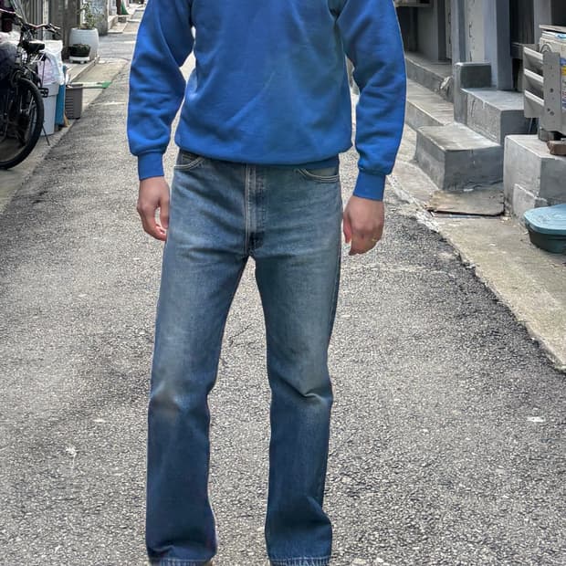 RH-02 90s 프룻오브더룸 페이드, 데미지 커스텀 스웻셔츠