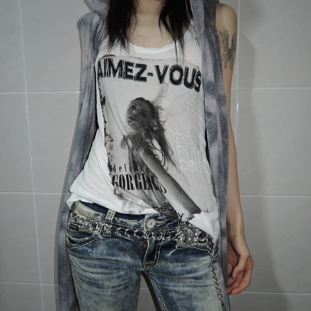 Cubic graphic Tank Top