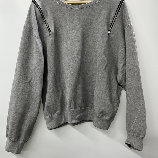 넥스트도어립스 지퍼 크루넥 멜란지 그레이 2사이즈