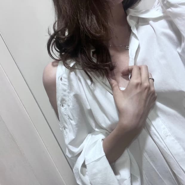 빈티지 오네갸루 화이트 오버핏 셔츠