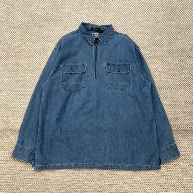 G.H Bass 반집업 데님셔츠 r2287