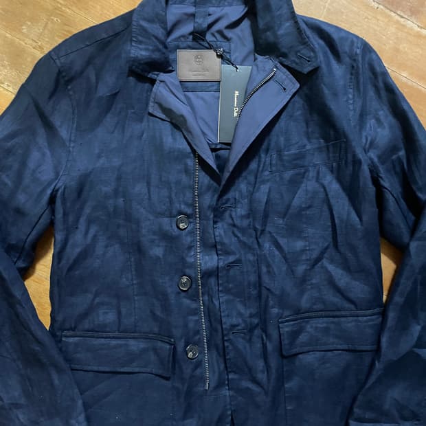 (새상품) Massimo Dutti 네이비 린넨 자켓 M (100)