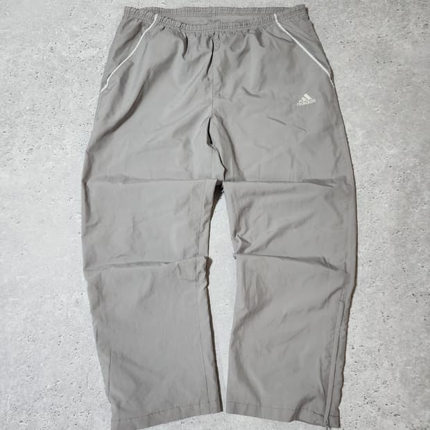 아디다스 그레이 트랙팬츠 바람막이 와이드 바지