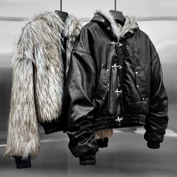RICH reversible faux fur jacket