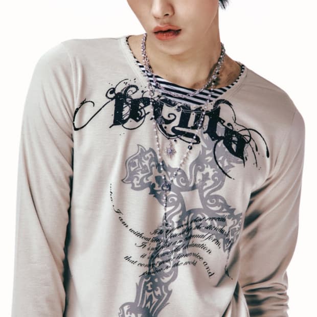 LECYTO[레씨토] Xenon Cross Stripe T-Shirt_[