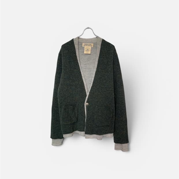 REMI RELIEF Concho Layered Wool Cardigan