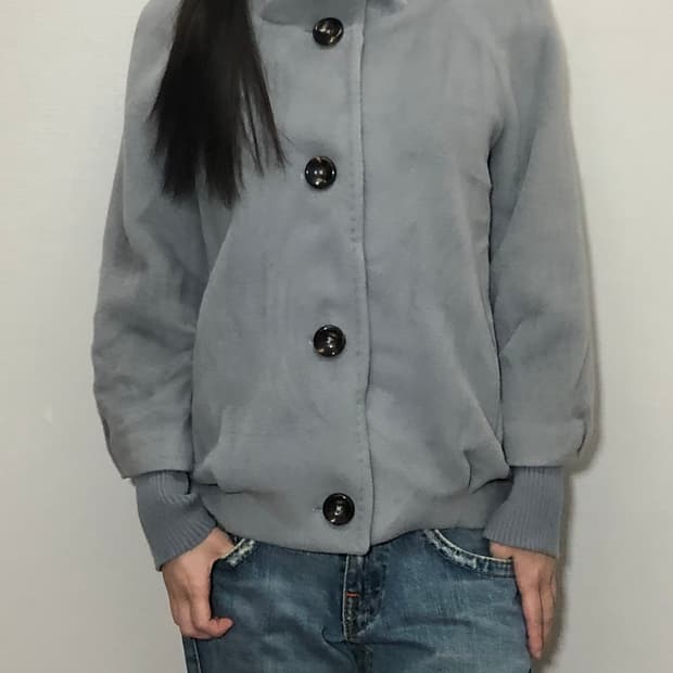 빈티지 그레이 울 자켓
