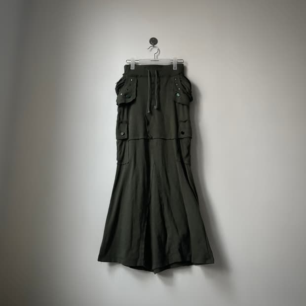 아카이브 벌룬포켓 스터드 카고 롱스커트 치마 펑크 y2k 락시크