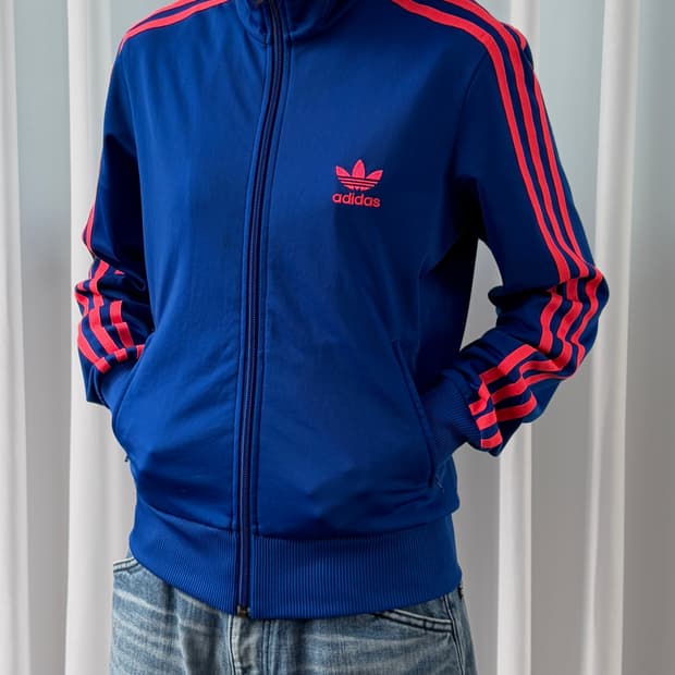 [S]아디다스 파이어버드 블루 트랙탑 져지