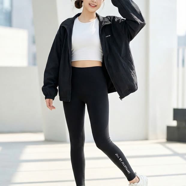 질 바이 질스튜어트 사이드 레터링 레깅스