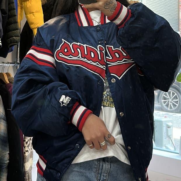 스타터x엠엘비 클리블랜드 인디언스 스타디움 자켓XL