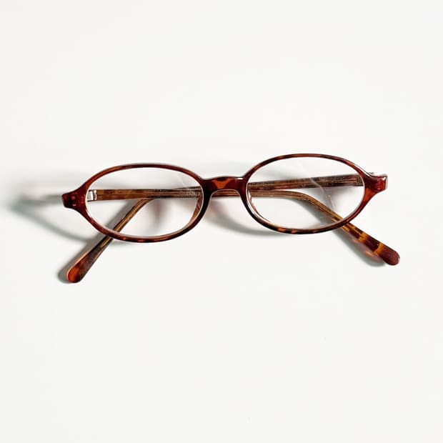 90s JOANNA 토터스쉘 오벌 뿔테 빈티지 안경