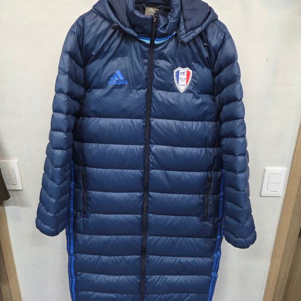 아디다스 수원삼성 블루윙즈 덕다운 롱패딩 110