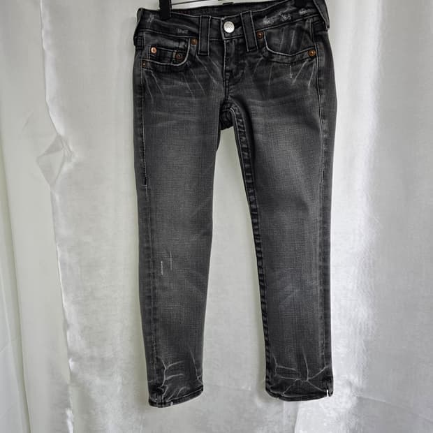 트루릴리젼 블랙 워싱 데님 7부 (1985)