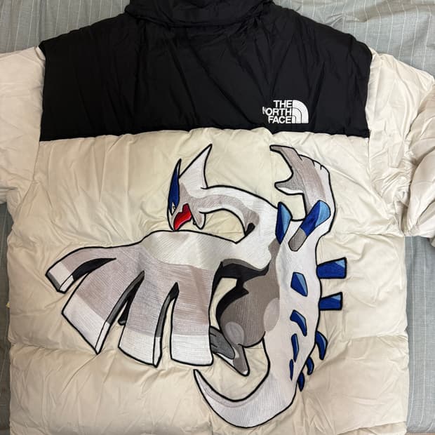 노스페이스 루기아 자수 커스텀 패딩 xl 새상품