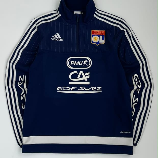 [105] 아디다스 올림피크 리옹 트레이닝탑 긴팔 져지 반집업