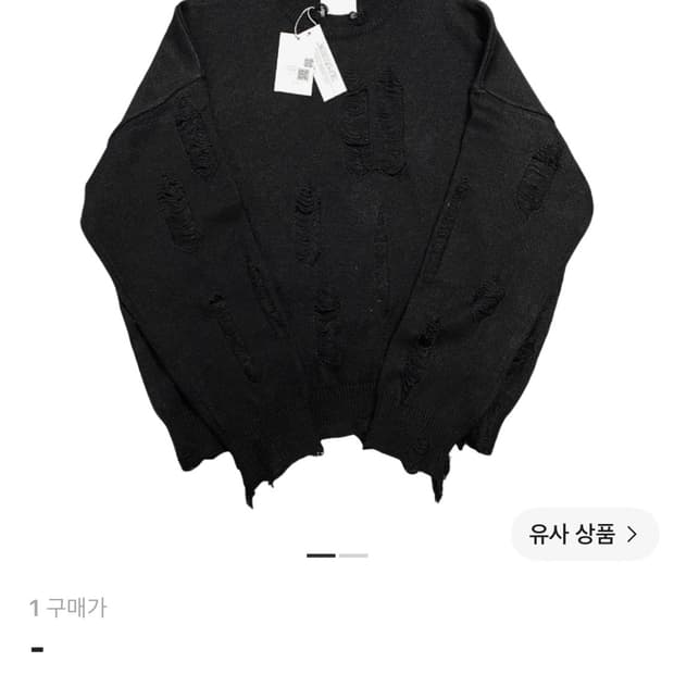 언더마이카 라반 디스트로이드 롱슬리브 니트 다크 잉크 - 23FW