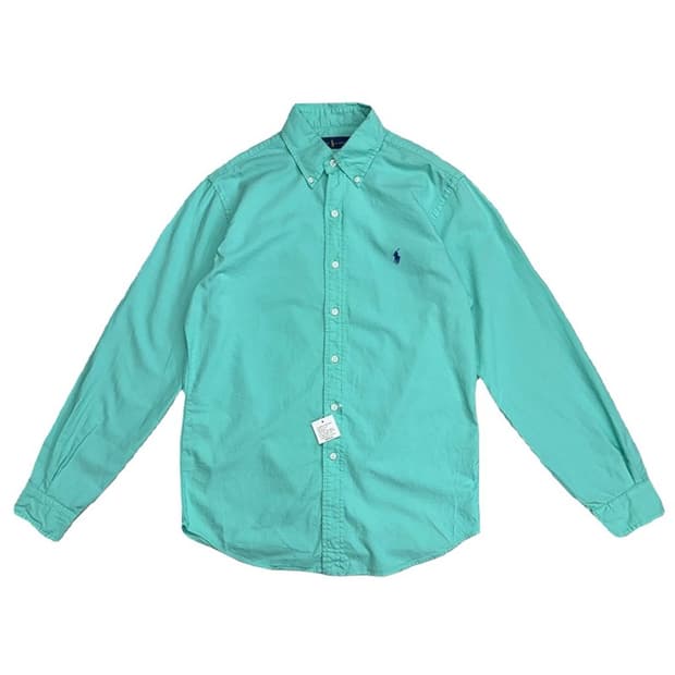 새상품 RALPH LAUREN 민트 그린 옥스포드 셔츠 S