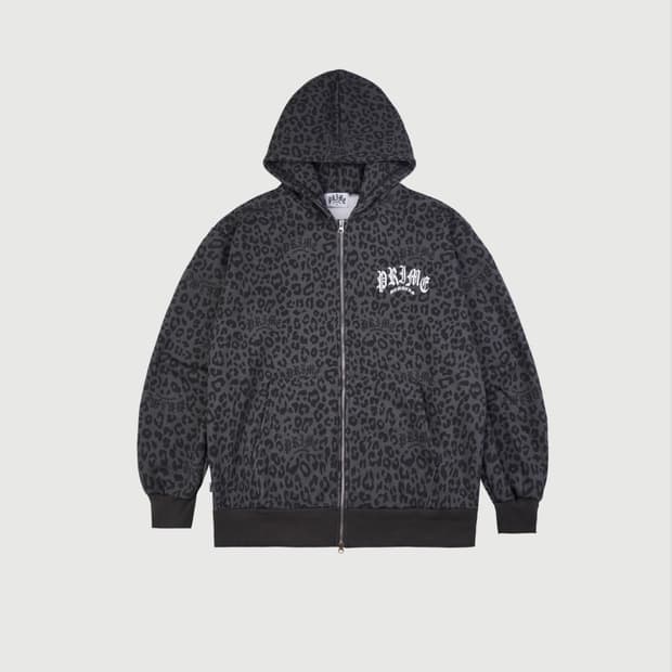 프라임멤버스 레오파드 집업 후디