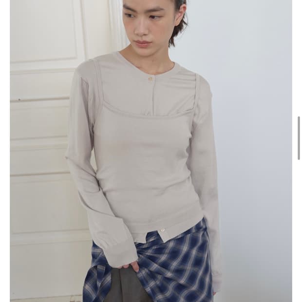 SET) 마조네 BASIC KNIT CARDIGAN, SLEEVELESS
