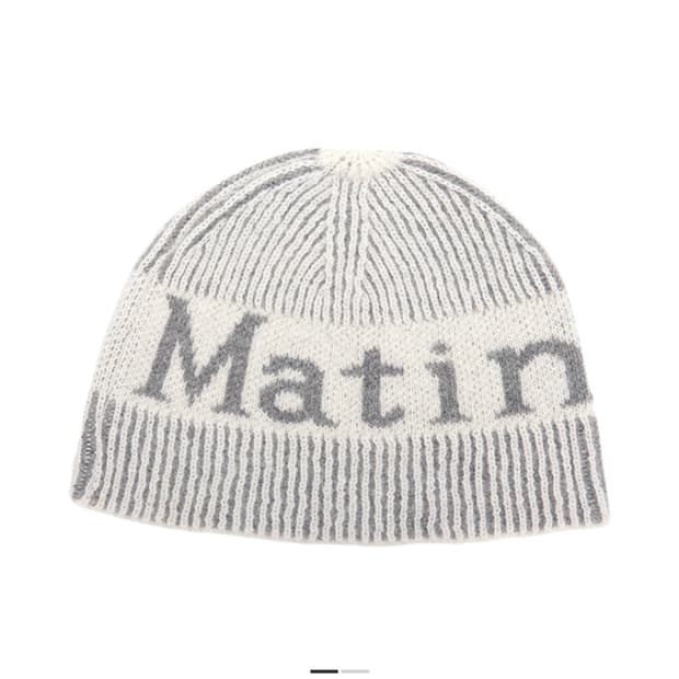 마뗑킴 스트라이프 투톤 비니 화이트