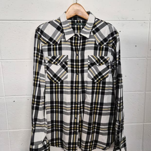 L) 랄프로렌 LAUREN 웨스턴 체크셔츠 팝니다