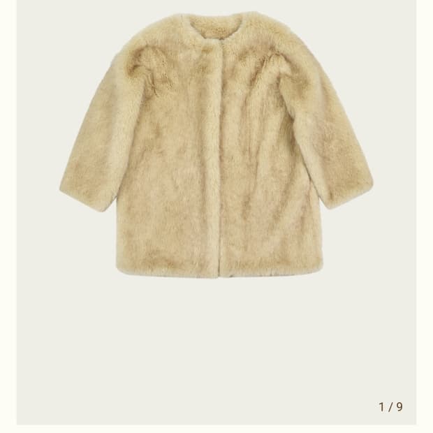 리본빛 jade fur jacket beige