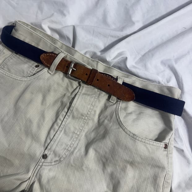 랄프로렌 캔버스 레더 벨트 italy 리조트