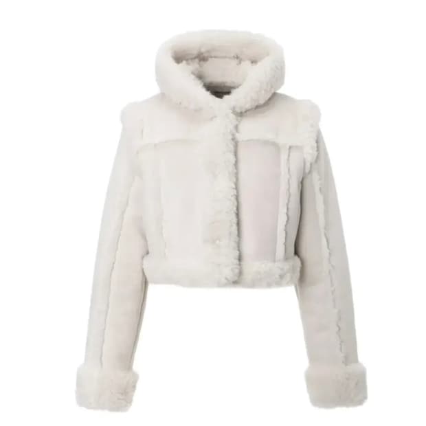 쓰리타임즈 베이비 후디 퍼 코트 (무스탕) Baby hoodie fur 