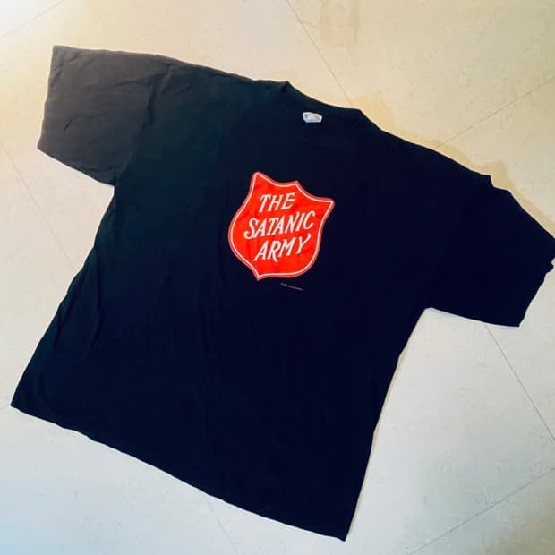 [XXL] 90s 마릴린맨슨 SATANIC ARMY 빈티지 밴드티
