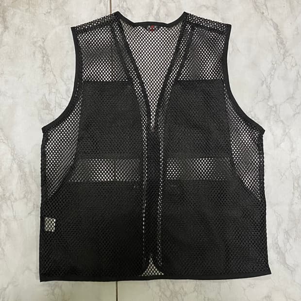 빈티지 망사 메쉬 포켓 조끼 100