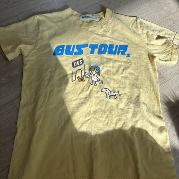 빈티지 버스투어 옐로우티셔츠