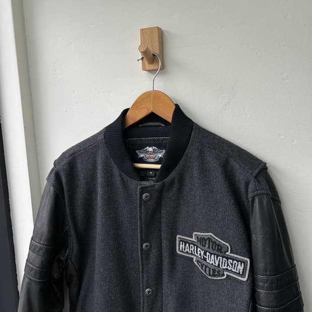 16008 - 할리데이비슨 카우레더 바시티 자켓