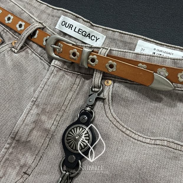 🌗 Flower eyelet belt / 플라워 아일렛 스터드 벨트