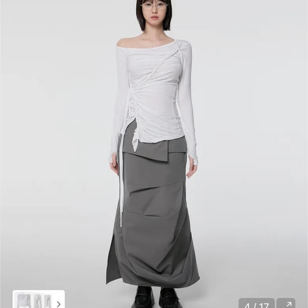 플레어업Twisted One-Shoulder Long sleeve