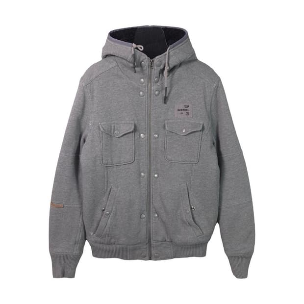 Diesel Grey Sherpa Lined Hoodie Jacket M