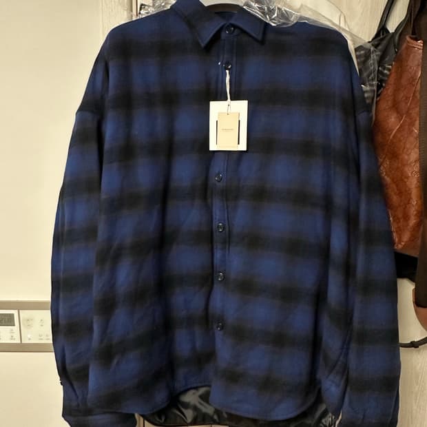 논노드 패디드 체크 셔츠 1사이즈 새상품